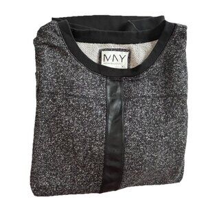 Marc New York Women’s XL French Terry Pullover Crew Sweater Sweatshirt Black